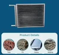 Hágóðska luftturkari rustfrítt stál rør aluminium fin damp spola